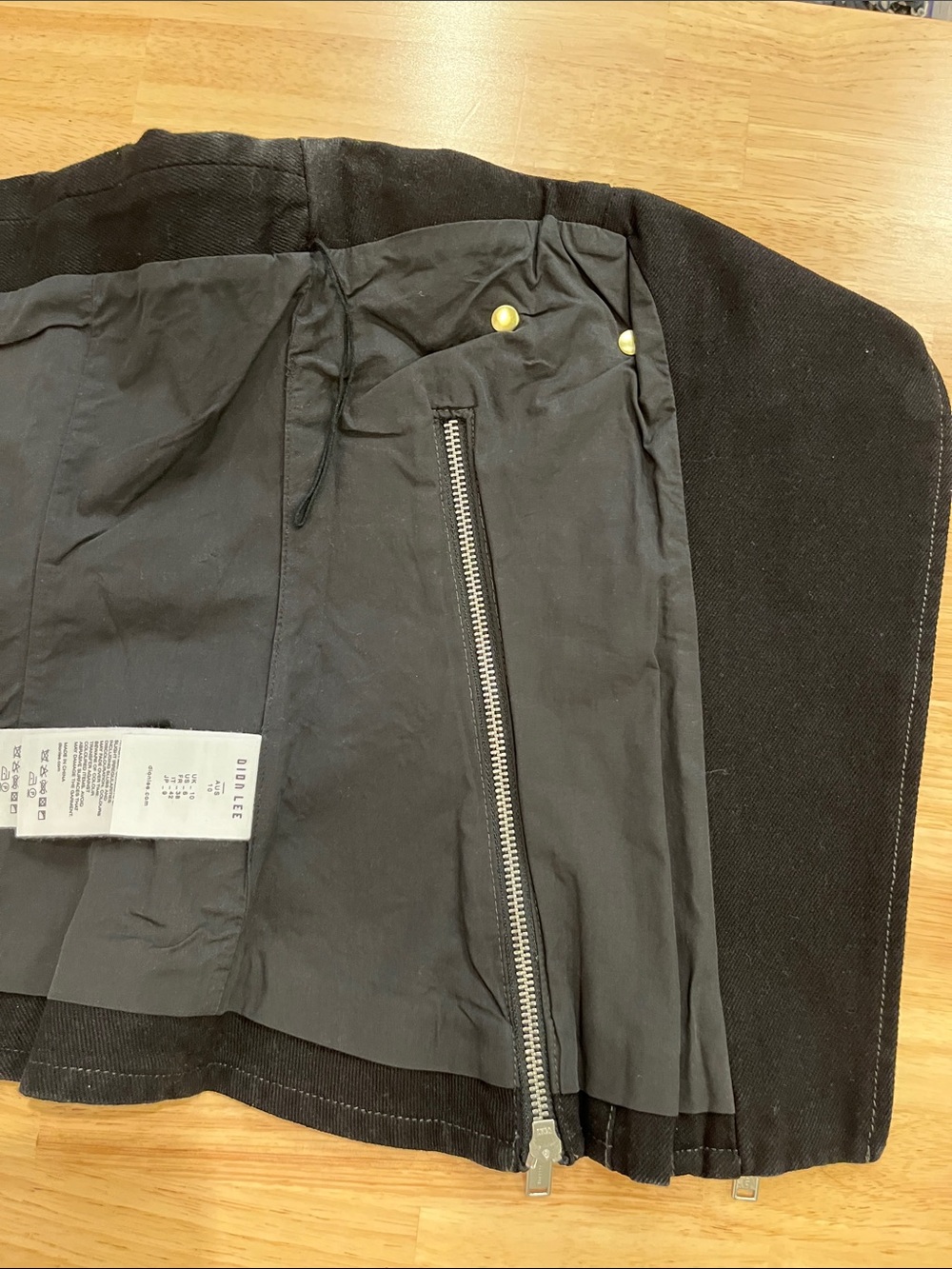 Dion Lee Black Denim Biker Corset - Picture 10 of 11